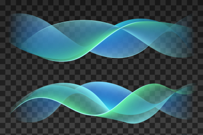 Abstract smooth waves on checkered background. Vector design elements