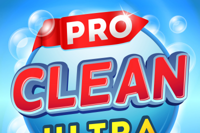 Detergent packaging vector template design