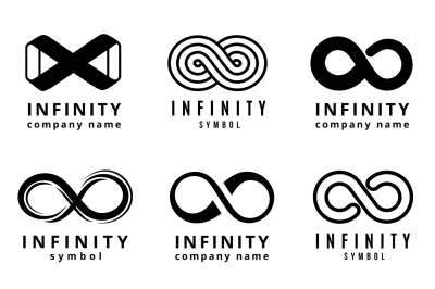 Vector different infinity logos set