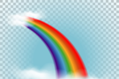 Rainbow in clouds. Vector illustration