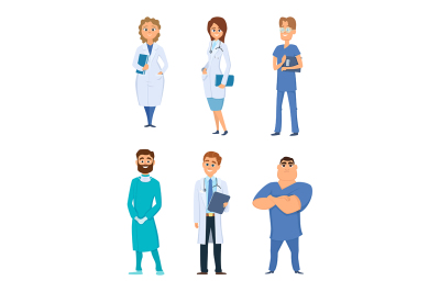 Different medical personal. Male and female doctors