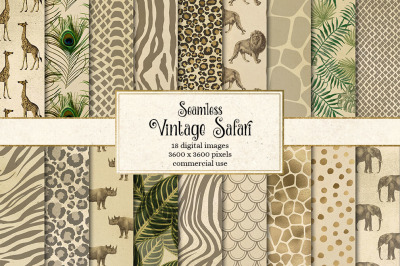 Vintage Safari Digital Paper