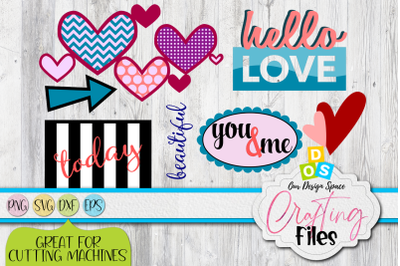 SVG, PNG, DXF and EPS Love Bundle