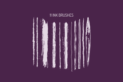 11 Ink Brushes for Illustrator