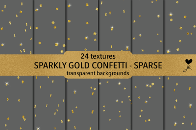 Sparkly Gold Confetti - Sparse