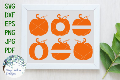 Pumpkin Bundle&2C; Name&2C; Monogram&2C; Frame&2C; Border&2C; SVG&2F;DXF&2F;EPS&2F;PNG&2F;JPG&2F;PDF