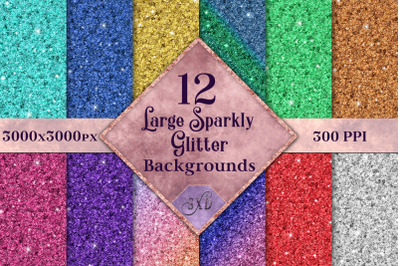 Large Sparkly Glitter - 12 Image Set
