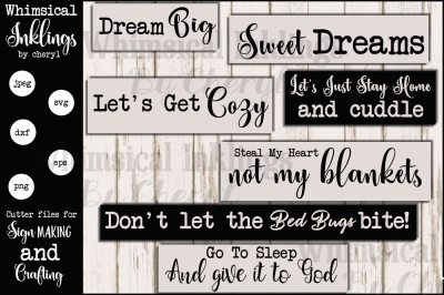  Dream Big~Bedroom SVG Set