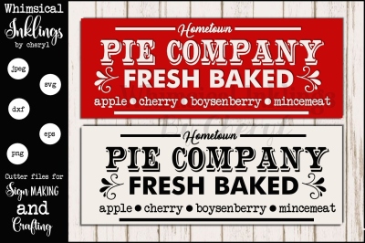  HomeTown Pie Company Sign SVG