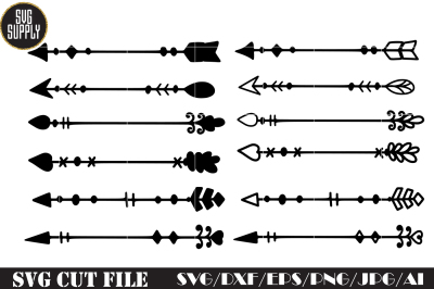 Arrow Set SVG Cut File