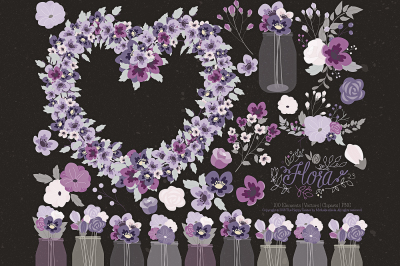 Flower Clipart and Vector &ndash; Flora 23