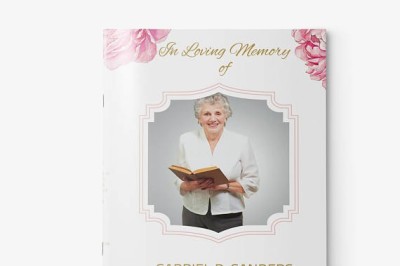 In loving memory - editable template - pink flowers
