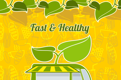 Street food festival vintage vector poster
