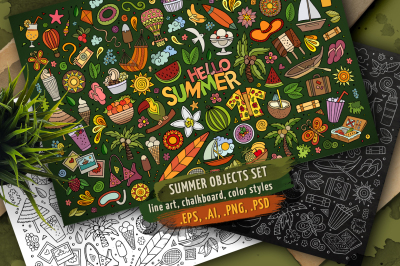 Summer Objects &amp; Symbols Set