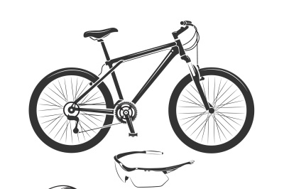 Vector elements for bicycle or bike shop