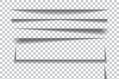 Paper shadow effects on transparent checkered background