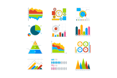 Vector modern elements for infographics. Horizontal and verticals bars