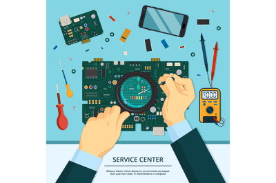 Concept illustration of technician service