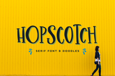 Hopscotch Font + Doodles