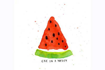 "One in a melon" illustration