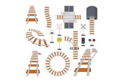 Different structural elements of railway