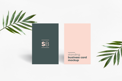 Standing Business Card Mockup