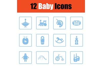 Set of baby icons