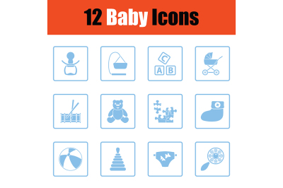 Set of baby icons