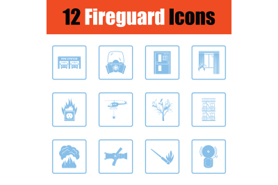 Set of fire service icons