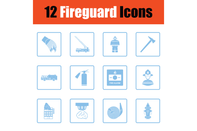 Set of fire service icons