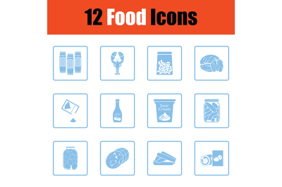 Set of food icons