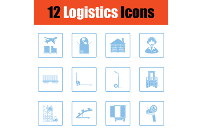 Logistics icon set