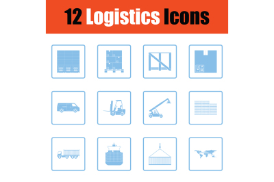 Logistics icon set