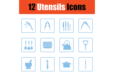 Utensils icon set