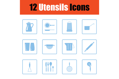 Utensils icon set