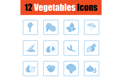 Vegetables icon set