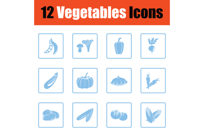 Vegetables icon set