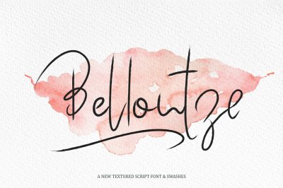 Bellontze.Textured script & swashes
