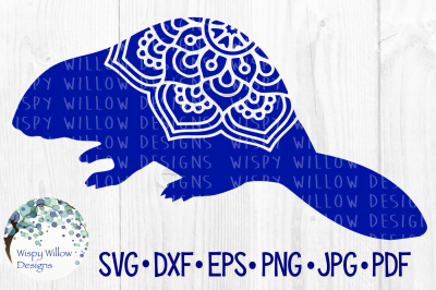 Beaver Mandala Animal SVG/DXF/EPS/PNG/JPG/PDF