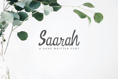 Saarah Fresh Handmade Font