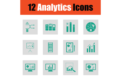 Analytics icon set