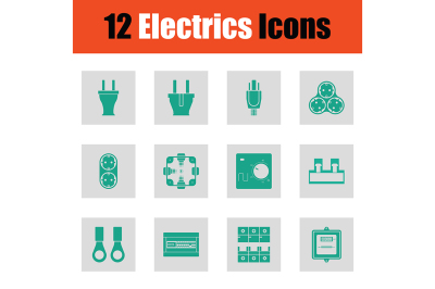 Electrics icon set