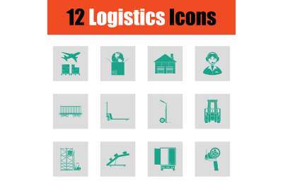 Logistics icon set