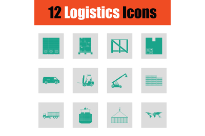 Logistics icon set