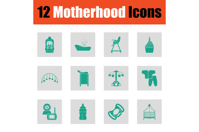 Motherhood icon set
