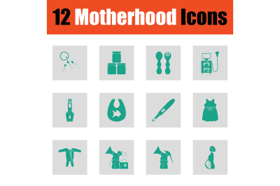 Motherhood icon set