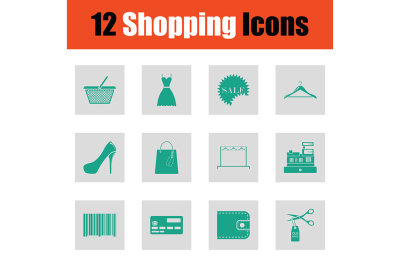 Shopping icon set