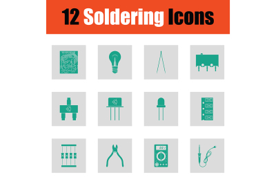 Set of soldering  icons