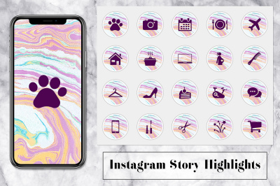 Suminagashi Instagram Story Icons