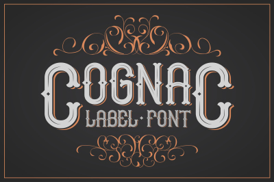 Cognac, vintage otf font